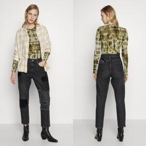 NWT Polo Ralph Lauren 28 90s Indie Sleeze Hippie Patchwork Avery Boyfriend Jeans